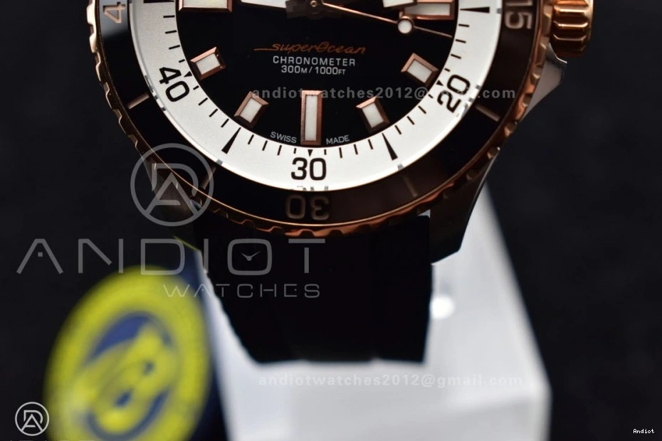 Edition Black Black Best BLSF Automatic Dial RG Rubber SS A2824 42 SuperOcean 1:1 on Strap 0227